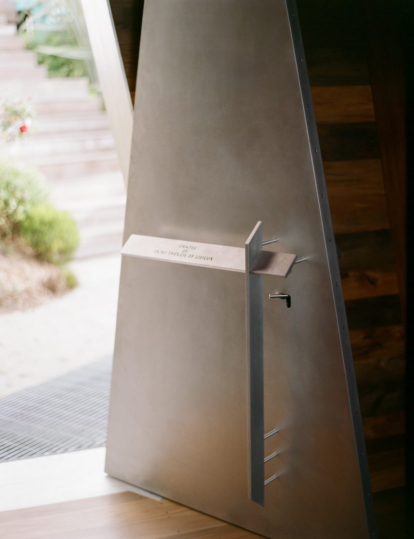 View towards entrance of The Chapel of St Thérèse of Lisieux by Bull O'Sullivan Architecture