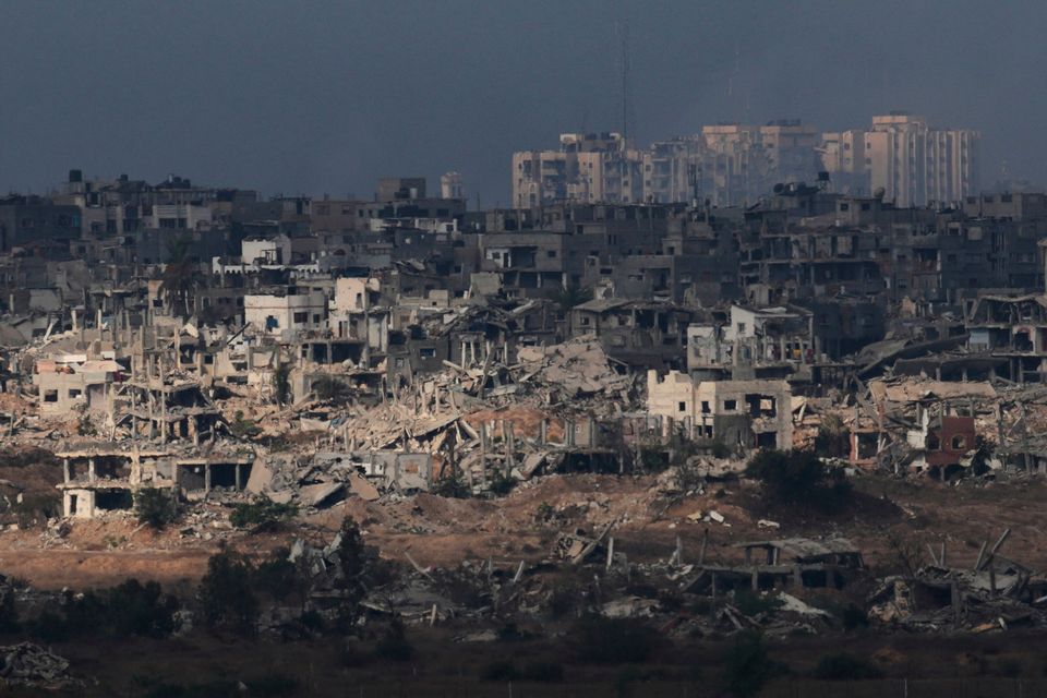 Buildings destroyed during Israeli operations in the Gaza Strip. Photo: AP