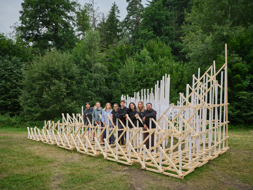 from chicken-like shelters to spiky wooden huts, hello wood's cabin fever lands in czechia