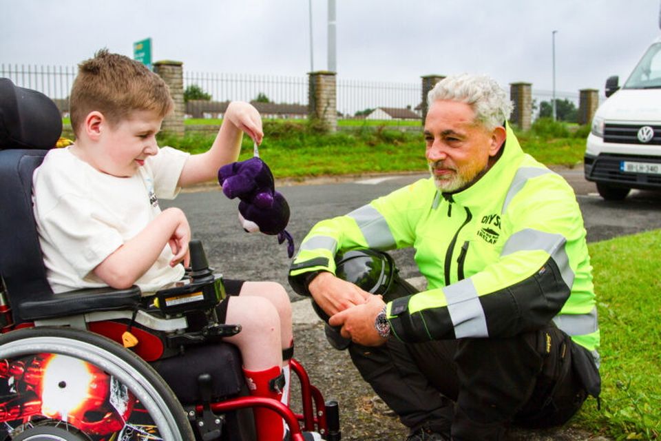 Cayden and Baz Ashmawy in DIY SOS:The Big Build Ireland on RTÉ One