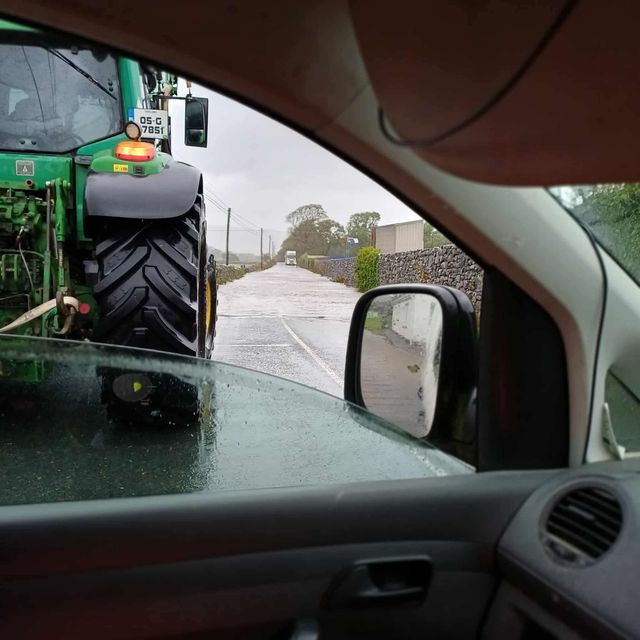 Flooding hits road from Cornamona to Cloughbrack PIC CREDIT: Facebook