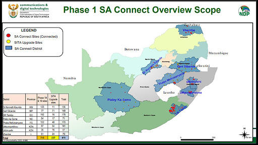 SA Connect phase one overview. (Source: Department of Communications and Digital Technologies)