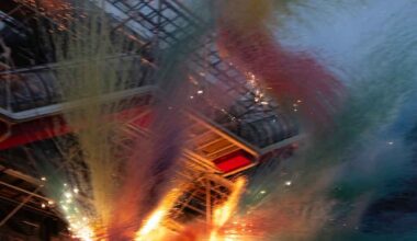 cai guo-qiang marks centre pompidou’s farewell with fireworks painting