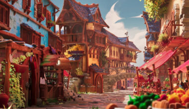 Cheerful Market Alley Made in 3D
