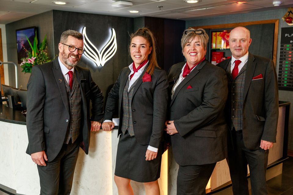 Brendan Murphy, Alexandra Molloy, Michelle Abbott and Brian Kavanagh – the team at Dublin Airport's Platinum VIP. Photo: Mark Condren