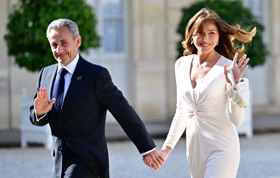 Former French president Nicolas Sarkozy and wife Carla Bruni. Photo: Getty