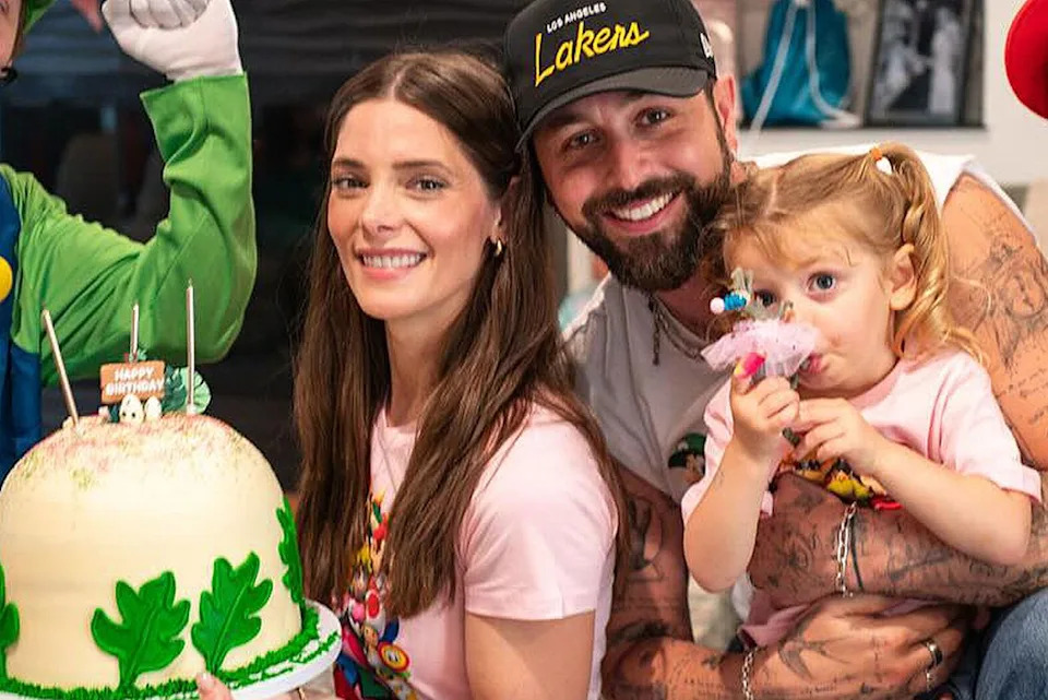 ashleygreene/Instagram Ashley Green and Paul Khoury with their daughter Kingsley