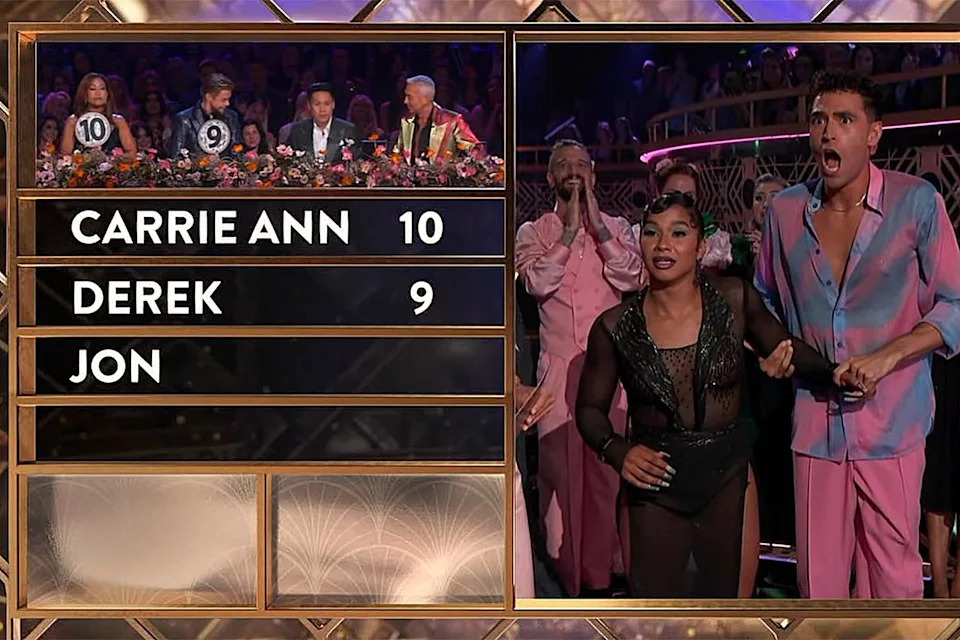abc Jordan Chiles and Ezra Sosa on 'Dancing with the Stars'
