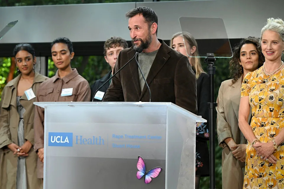 Vivien Killilea/Getty Noah Wyle speaks at Rape Treatment Center and Stuart House Annual Brunch on Oct. 26, 2025, in L.A.