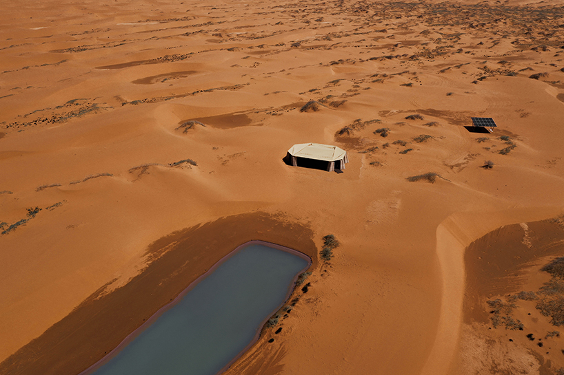 3D printed concrete habitat shelters reforestation volunteers in mongolia's desert