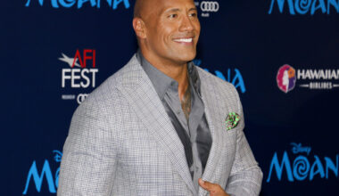 Dwayne Johnson at the AFI FEST 2016 Premiere of 'Moana' held at the El Capitan Theatre in Hollywood, USA on November 14, 2016. Editorial credit: Tinseltown / Shutterstock.com