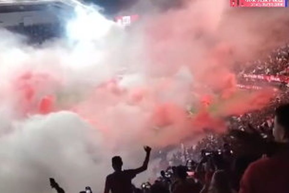 Trouble at the match in Tel Aviv