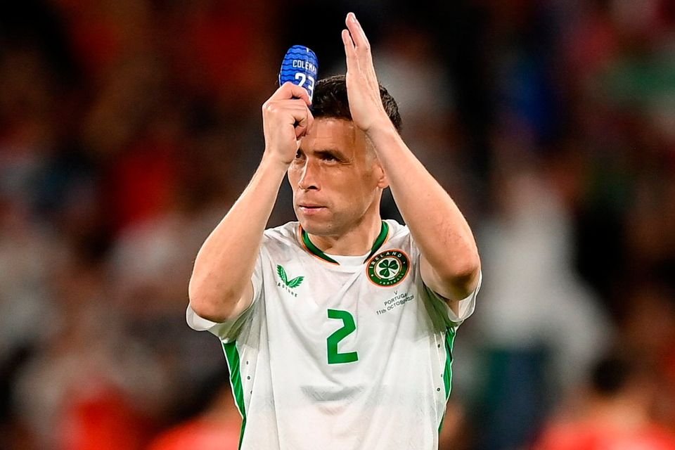 Ireland's Séamus Coleman after the FIFA World Cup 2026 qualifying defeat to Portugal Ireland at Estádio José Alvalade in Lisbon. Photo: Stephen McCarthy/Sportsfile