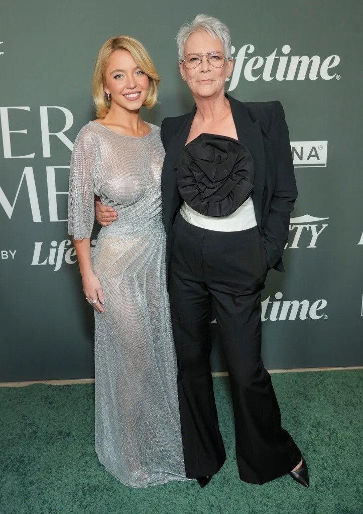 Sydney Sweeney and Jamie Lee Curtis at Variety’s 2025 Power of Women event in Los Angeles. Jordan Strauss/Invision/AP
