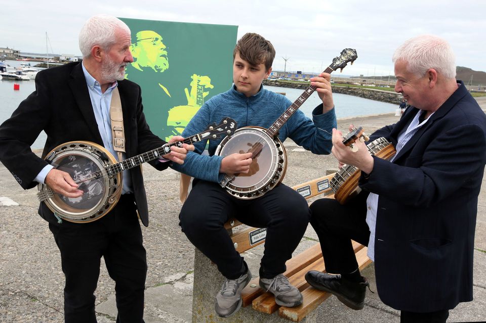Kieran Hanrahan, Manus Ó Baoighill and Pádraig McKenna at the launch. Photo: Mark Stedman