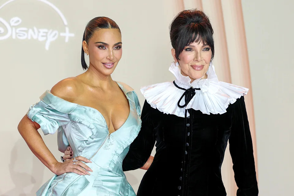 PARIS, FRANCE - OCTOBER 21: Kim Kardashian and Kris Jenner attend the "All's Fair" Disney+ Premiere at Maison de La Chimie on October 21, 2025 in Paris, France.  (Photo by Pascal Le Segretain/Getty Images)