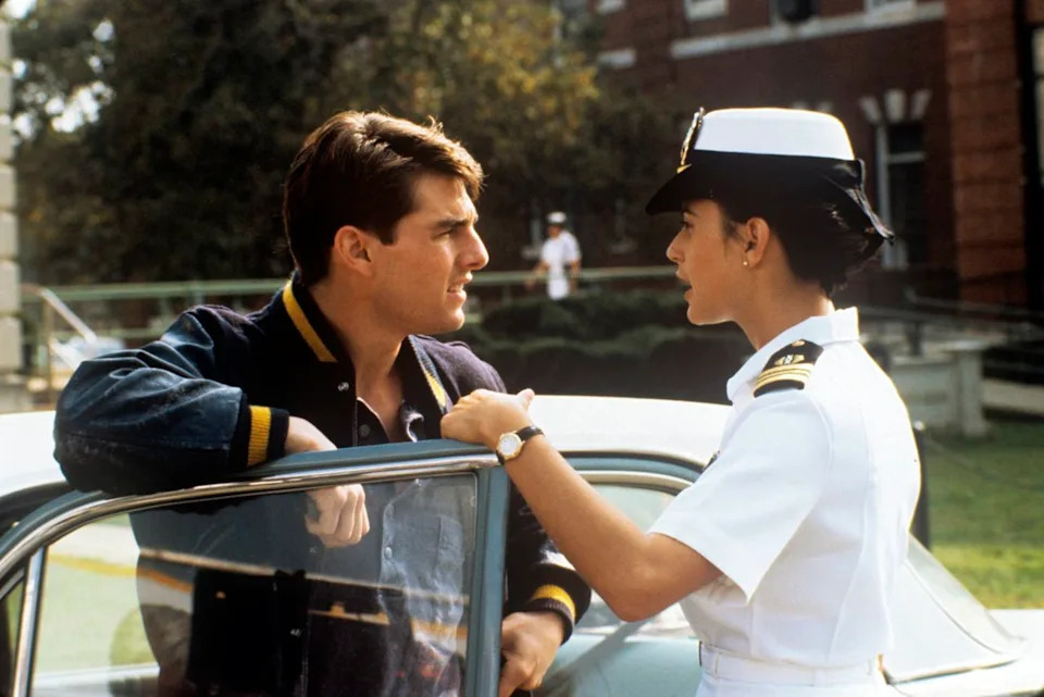 Getty Images Demi Moore with Tom Cruise in uniform in A Few Good Men