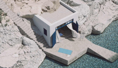 fisherman's shelter becomes a retreat in façade's milos revamp