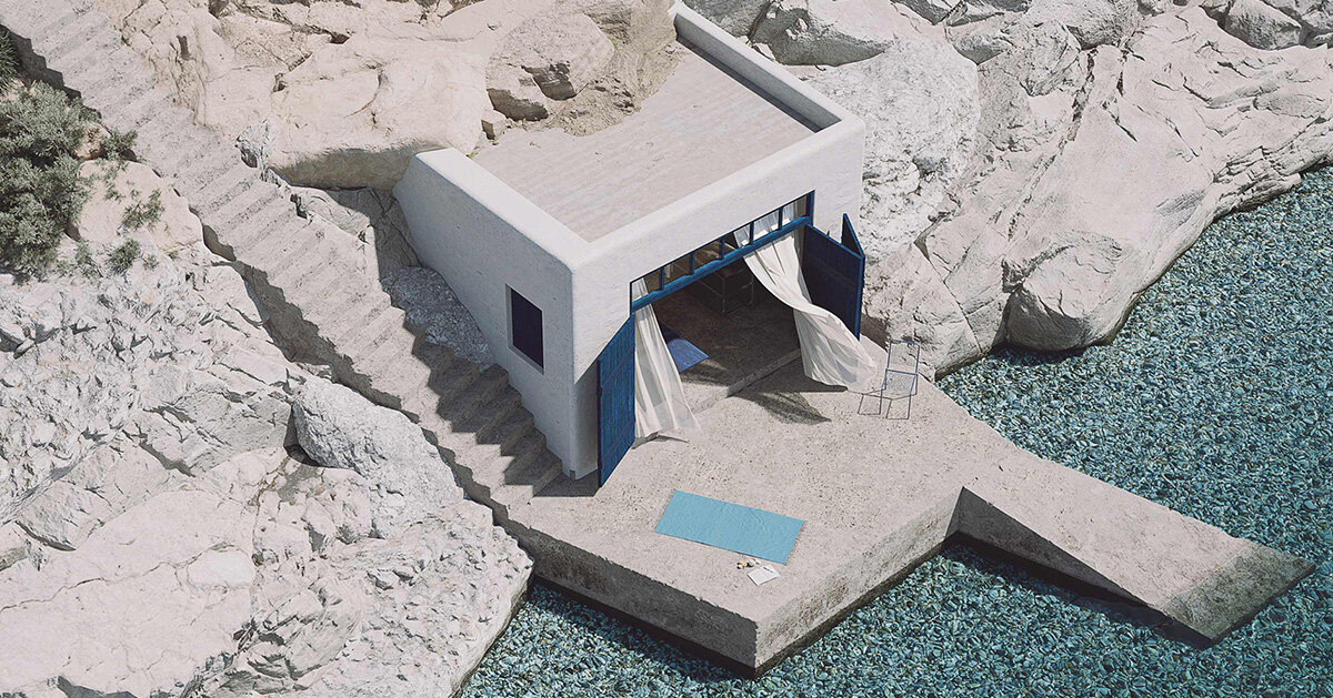 fisherman's shelter becomes a retreat in façade's milos revamp