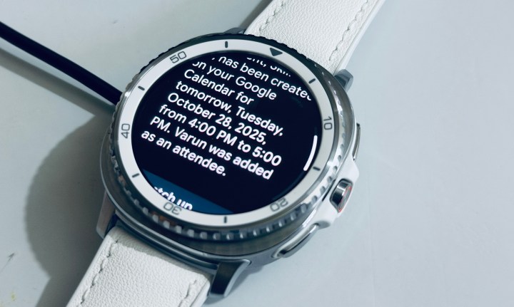 Getting answers with Gemini on Samsung’s Galaxy Watch 8 Classic.