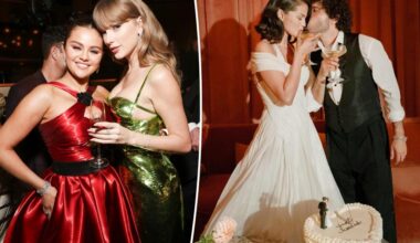 Selena Gomez's pals gush over 'regal' wedding guest Taylor Swift: 'The heavens opened'