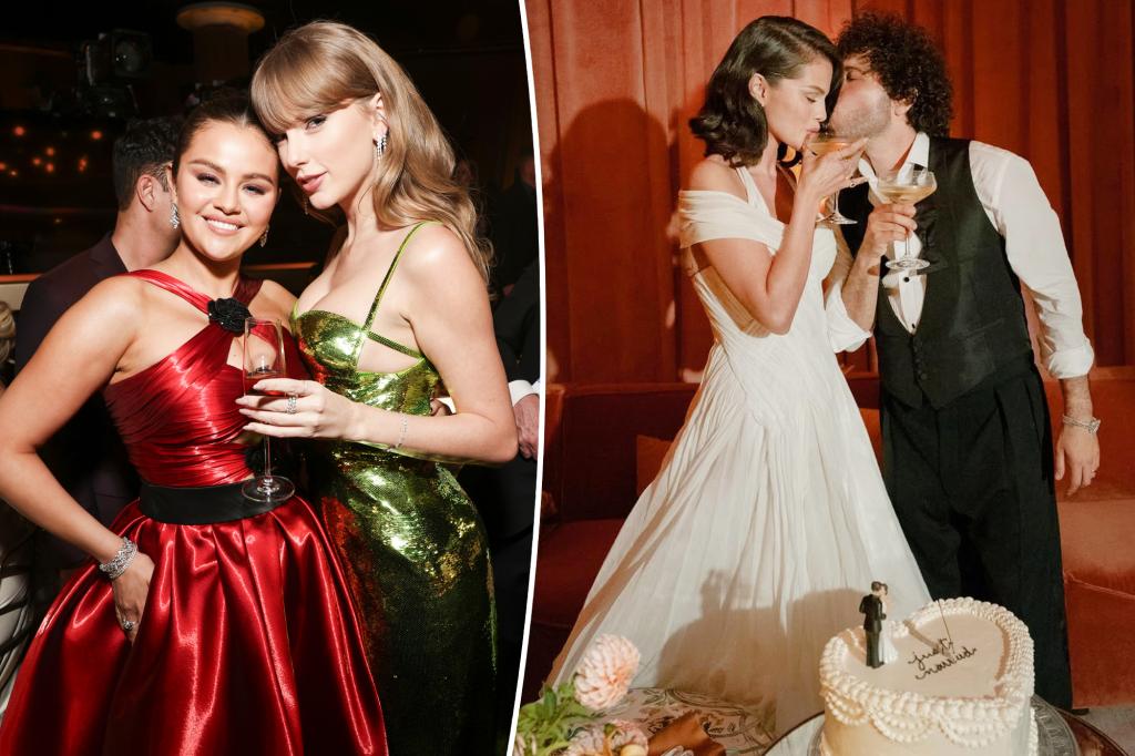 Selena Gomez's pals gush over 'regal' wedding guest Taylor Swift: 'The heavens opened'