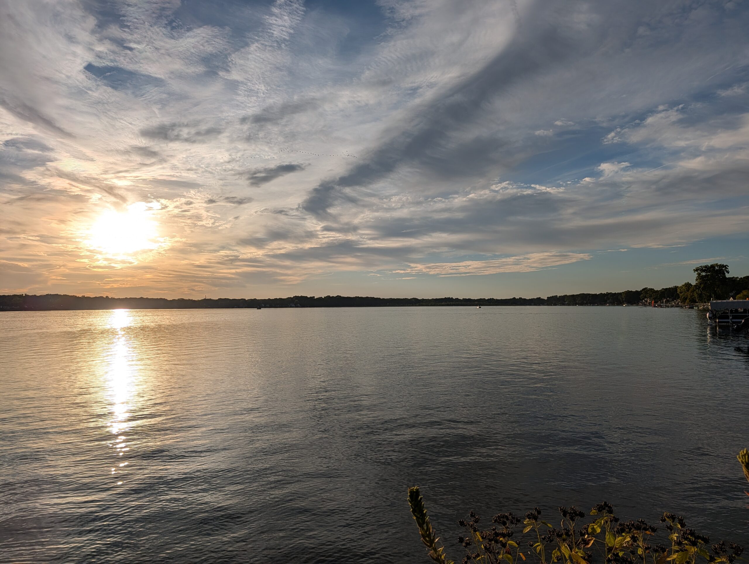 Photo of a sunset over a lake, taken with the Pixel 10 Pro.