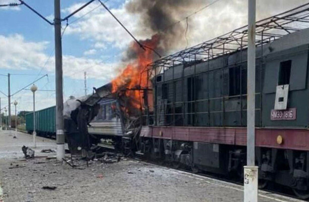 At least 30 injured in Russian drone strike on train in northeast Ukraine - The Journal