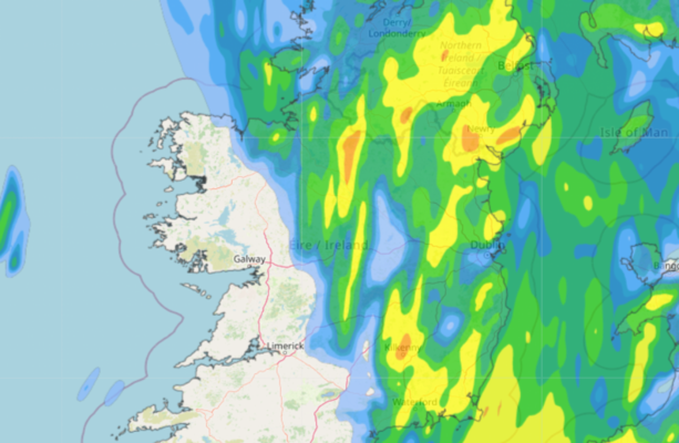 Status Yellow warning issued for Louth as rain moves eastward