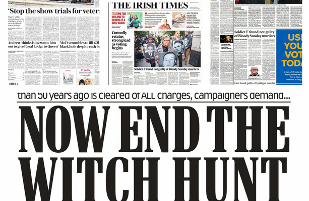 How the British and Irish papers covered the verdict in the Bloody Sunday murder trial - The Journal