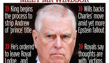 UK newspapers react to the removal of Andrew's title