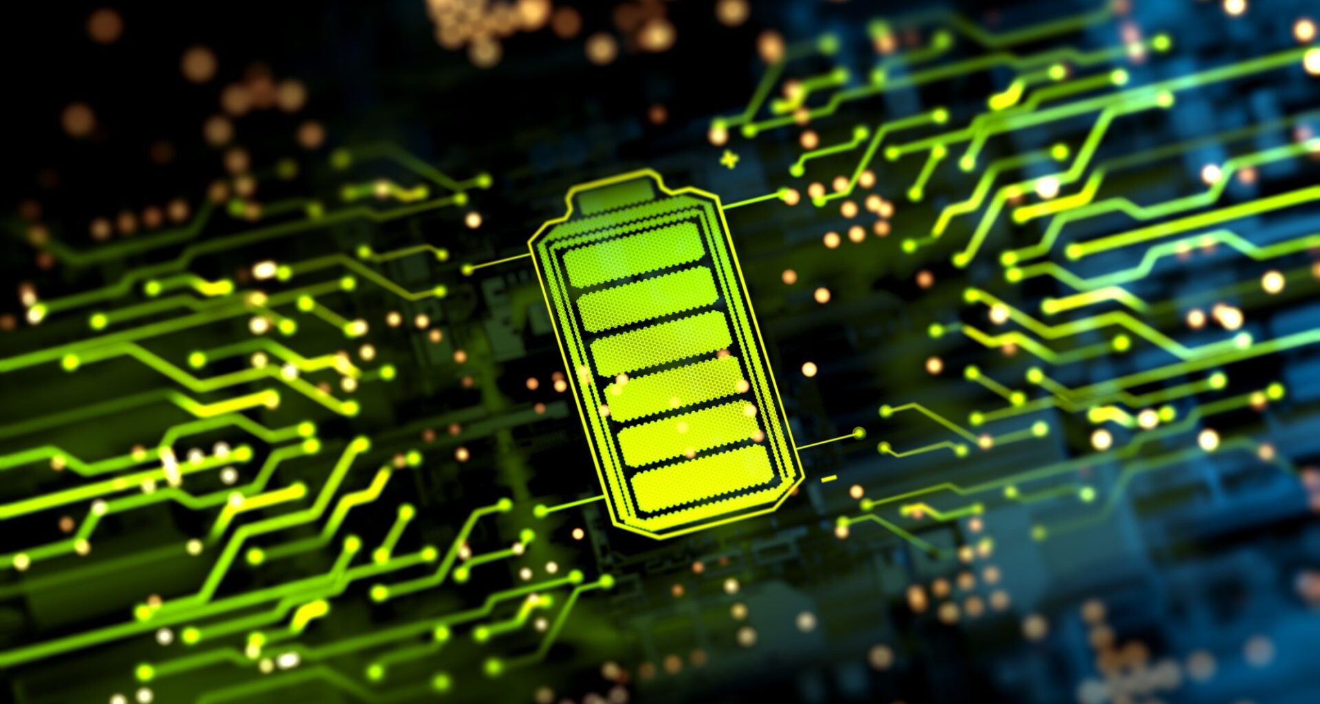 Abstract Battery supply digital concept