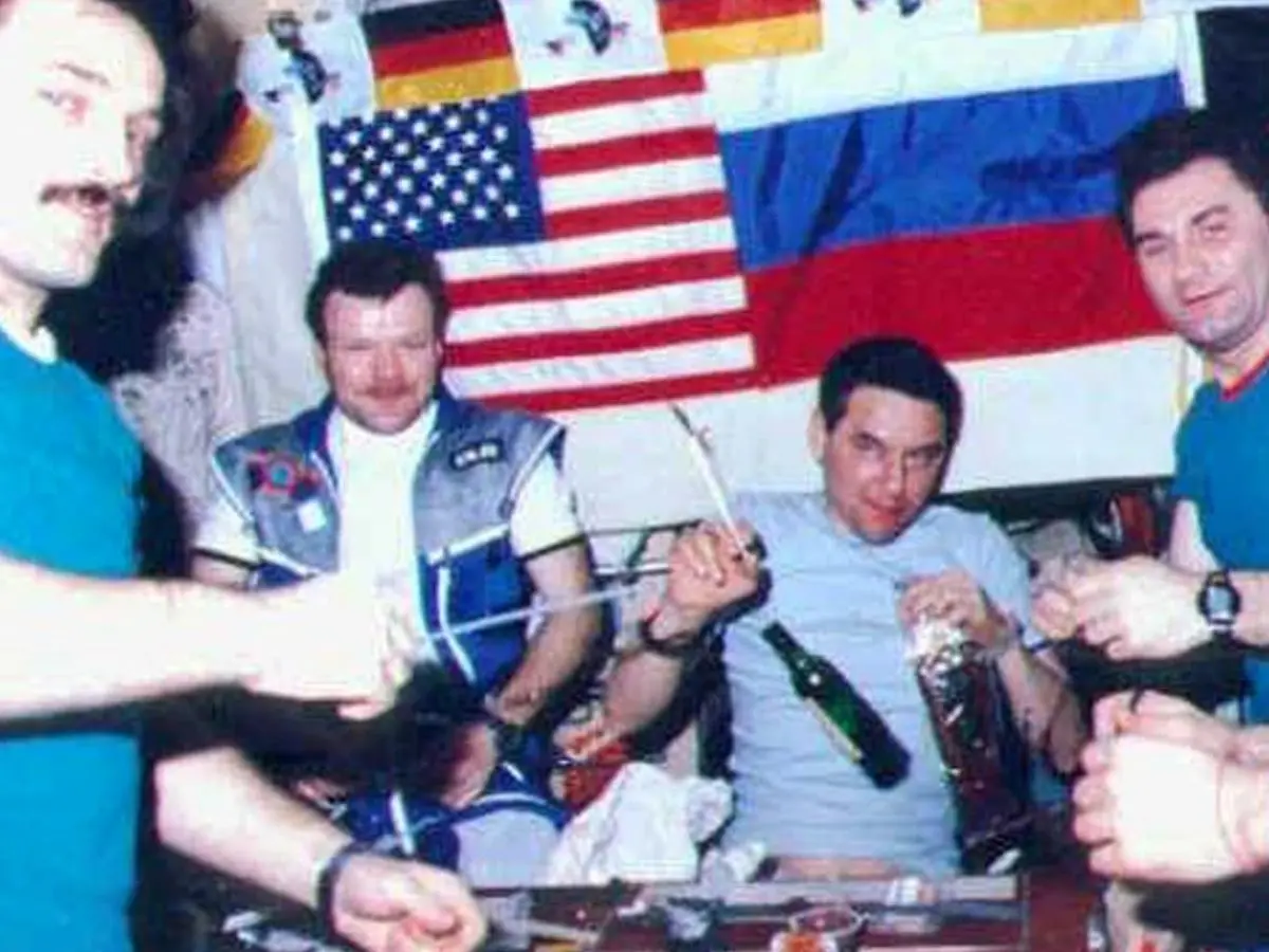 Russian cosmonauts drank alcohol hours after a near-disaster on Mir space station