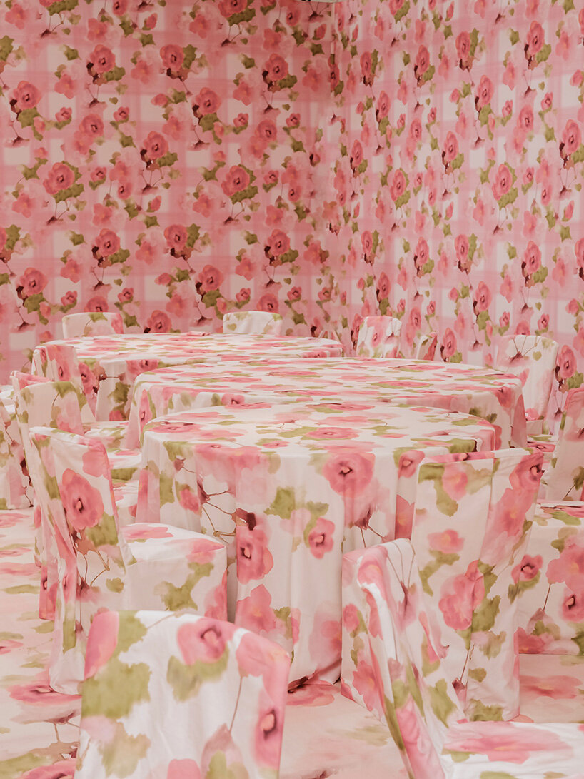 india mahdavi’s rose-draped speakeasy for we are ona pops up in paris during art basel