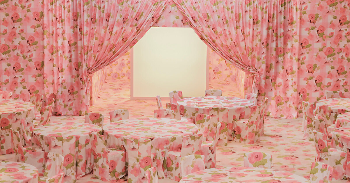 india mahdavi & we are ona on unveiling their rose-draped project