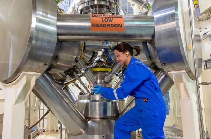 The apparatus in which the luminescent nanodiamonds were prepared. Credit: Institute of Organic Chemistry and Biochemistry of the CAS IOCB Prague unveils a fundamentally faster, more affordable way to produce quantum nanodiamonds