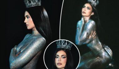 Kylie Jenner wears nothing but body glitter and a crown to promote new King Kylie collection