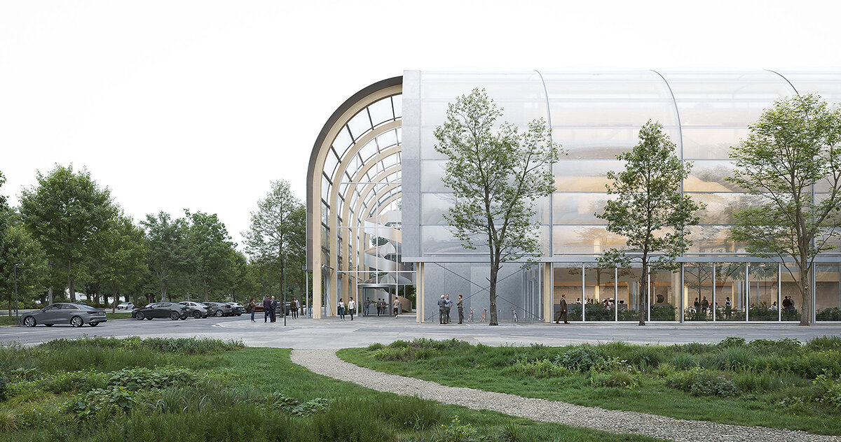 ETFE wraps luca poian's luminous library proposal for montenegro