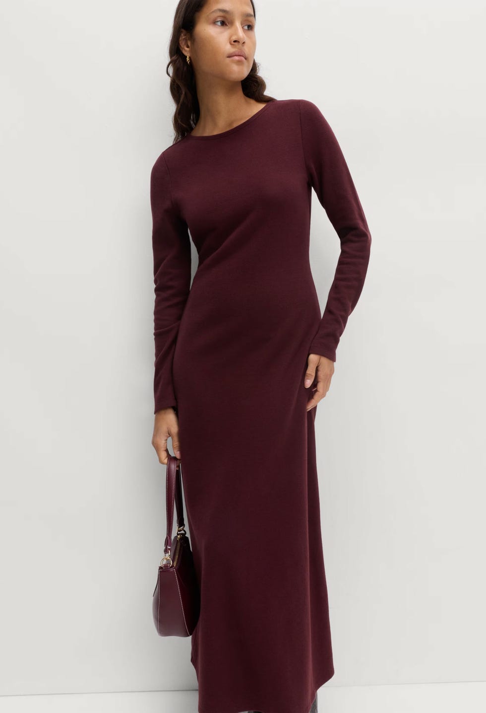 m&s burgundy dress
