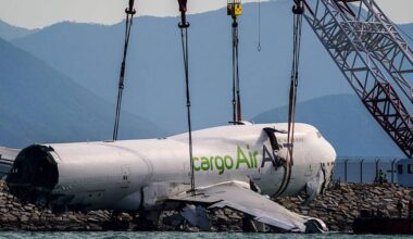 Main wreckage recovered from sea after cargo plane crash