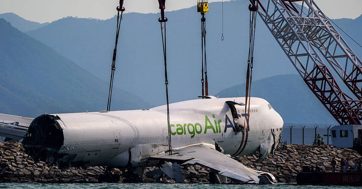 Main wreckage recovered from sea after cargo plane crash