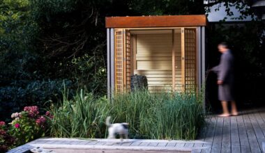 Sauna in garden
