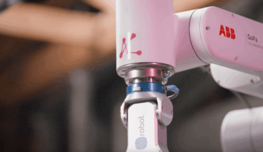 Mbod logo on robotic arm