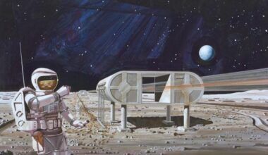 Artist rendition of Lunar Colony exterior.