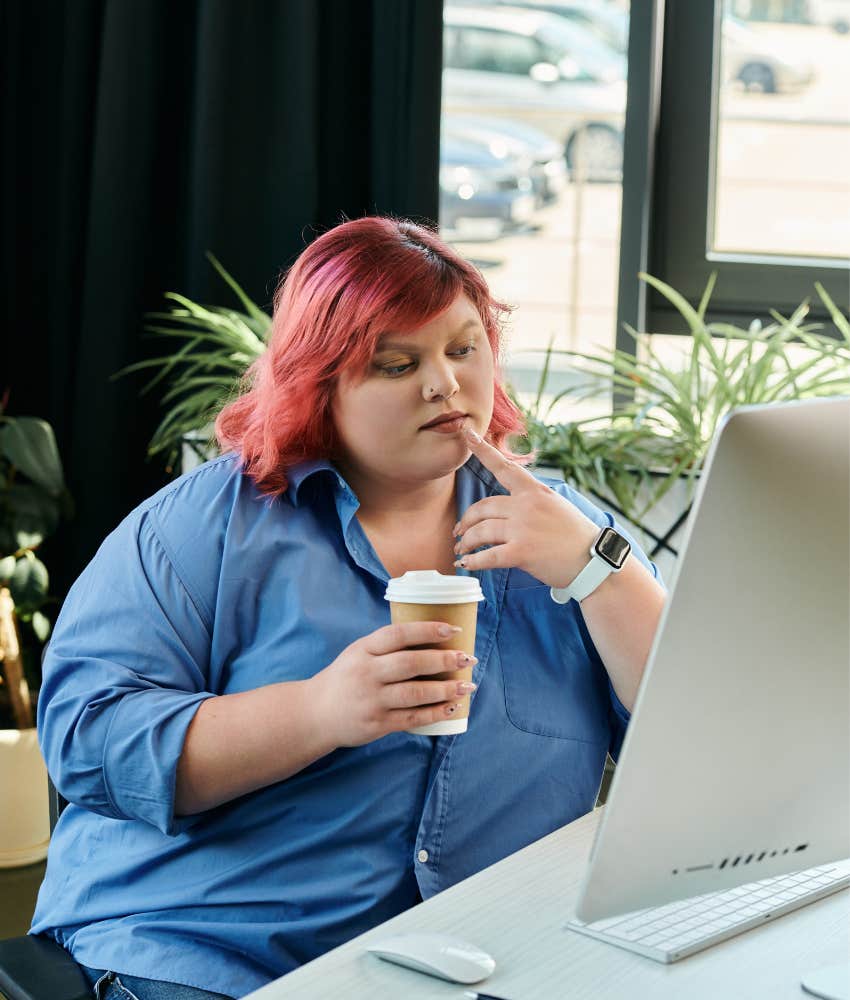 stressed out employee touching face and dealing with burnout