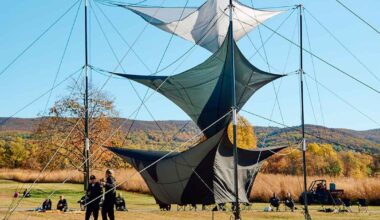 the north face arrives at storm king with textile sculpture by johannes offerhaus