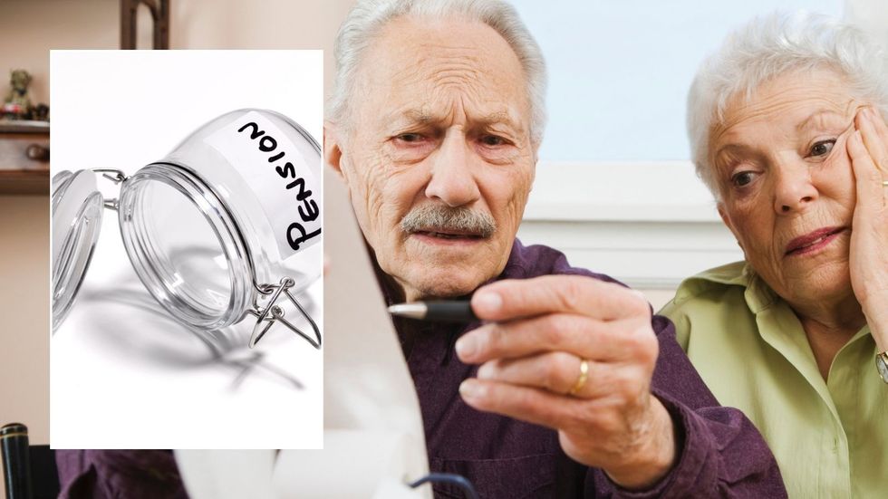 Older couple and empty pension pot