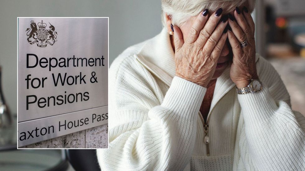 Pensioner worried and DWP sign