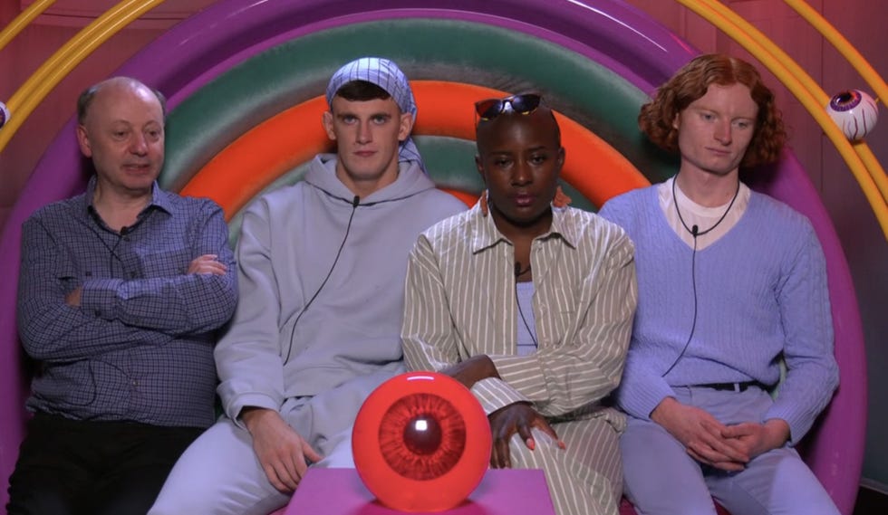 Richard, Cameron B, Feyisola and George, Big Brother richard, cameron b, feyisola and george, big brother