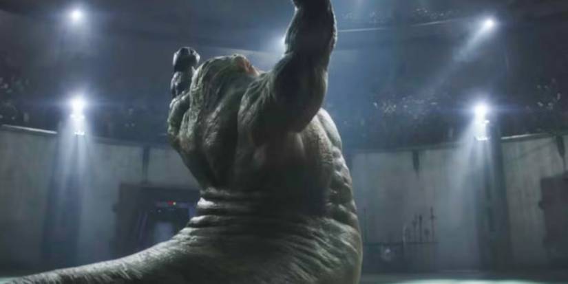 Rotta the Hutt as a gladiator in Mandalorian and Grogu